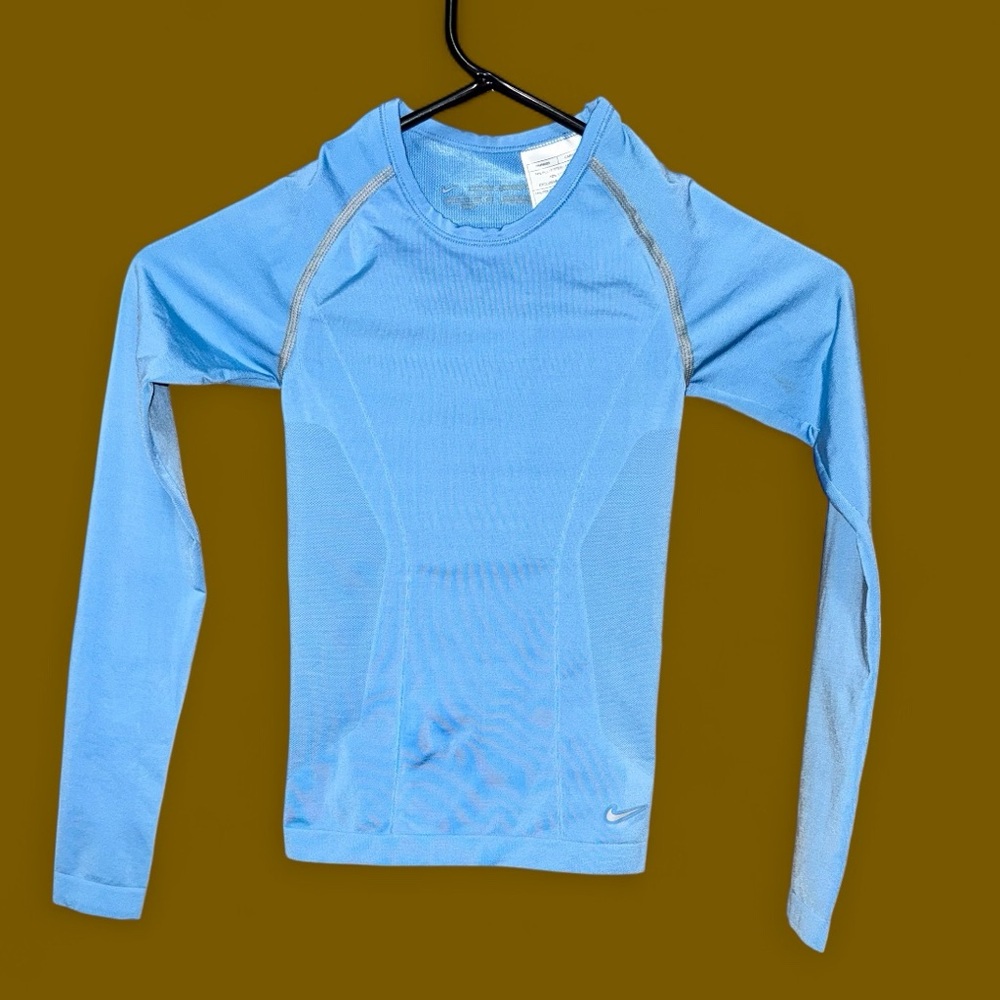 Nike Sky Blue Performance Compression Long Sleeve